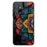 Retro Gorgeous Flower Samsung Galaxy F17 5G Glass Back Cover Online