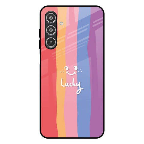 Lucky Abstract Samsung Galaxy F17 5G Glass Back Cover Online