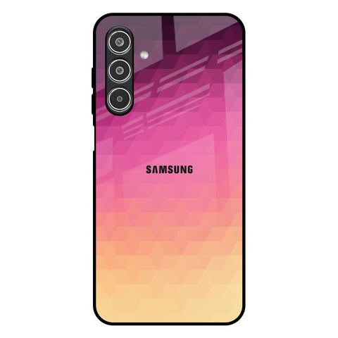 Geometric Pink Diamond Samsung Galaxy F17 5G Glass Back Cover Online