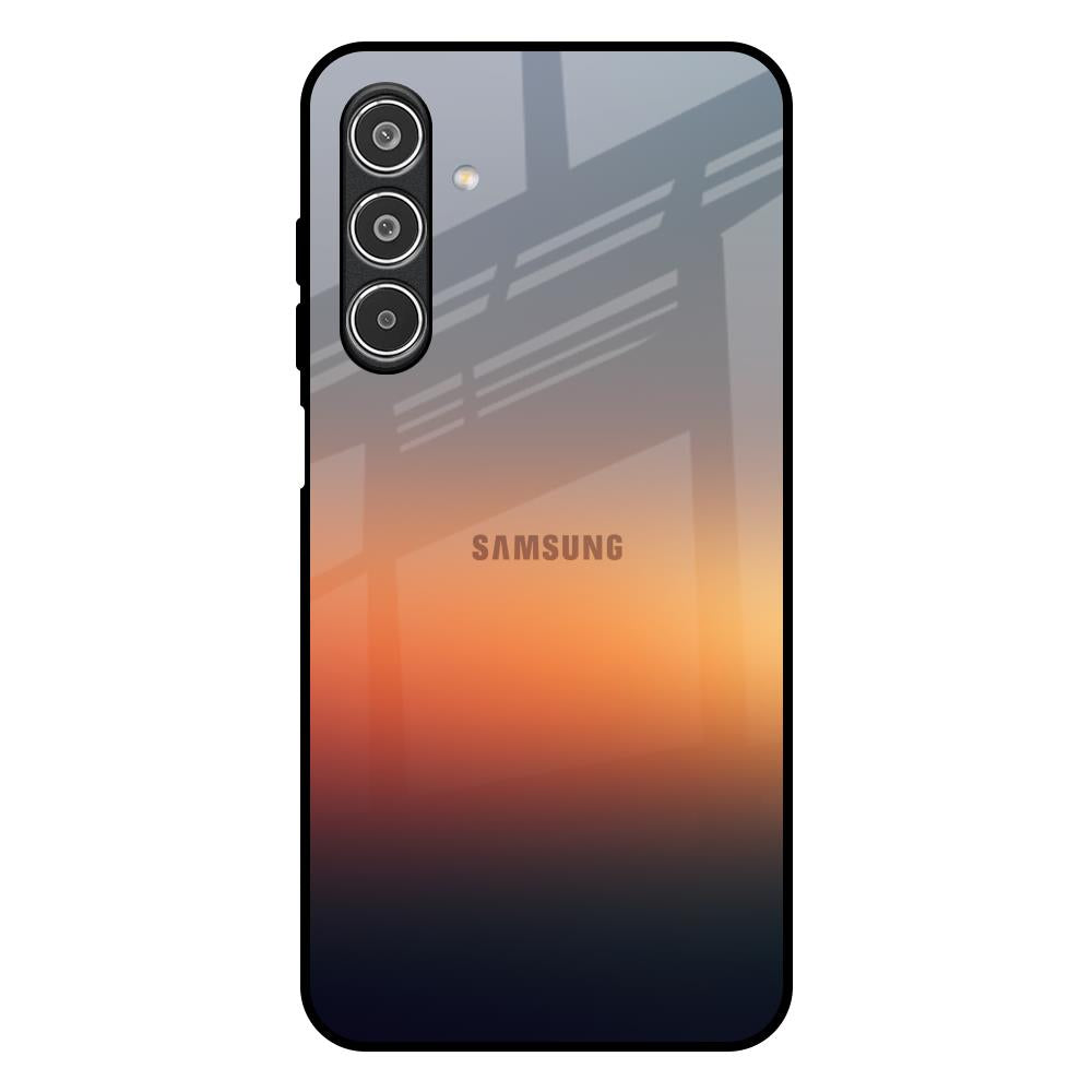Aesthetic Orange Samsung Galaxy F17 5G Glass Back Cover Online
