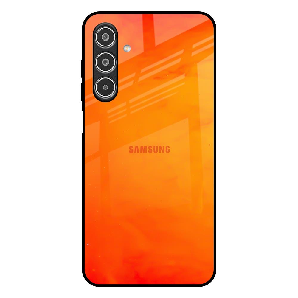 Tangy Orange Samsung Galaxy F17 5G Glass Back Cover Online