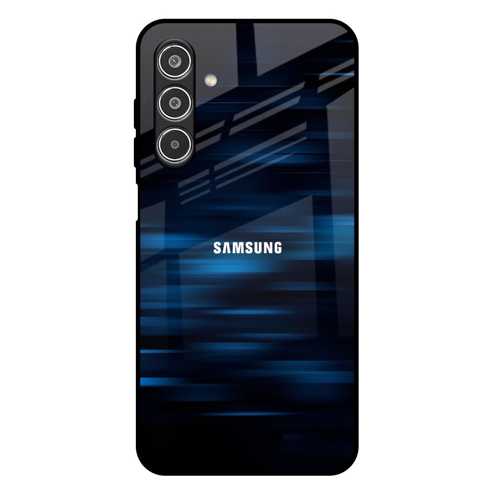 Blue Rough Abstract Samsung Galaxy F17 5G Glass Back Cover Online
