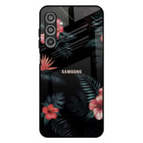 Tropical Art Flower Samsung Galaxy F17 5G Glass Back Cover Online