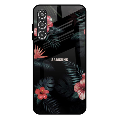 Tropical Art Flower Samsung Galaxy F17 5G Glass Back Cover Online