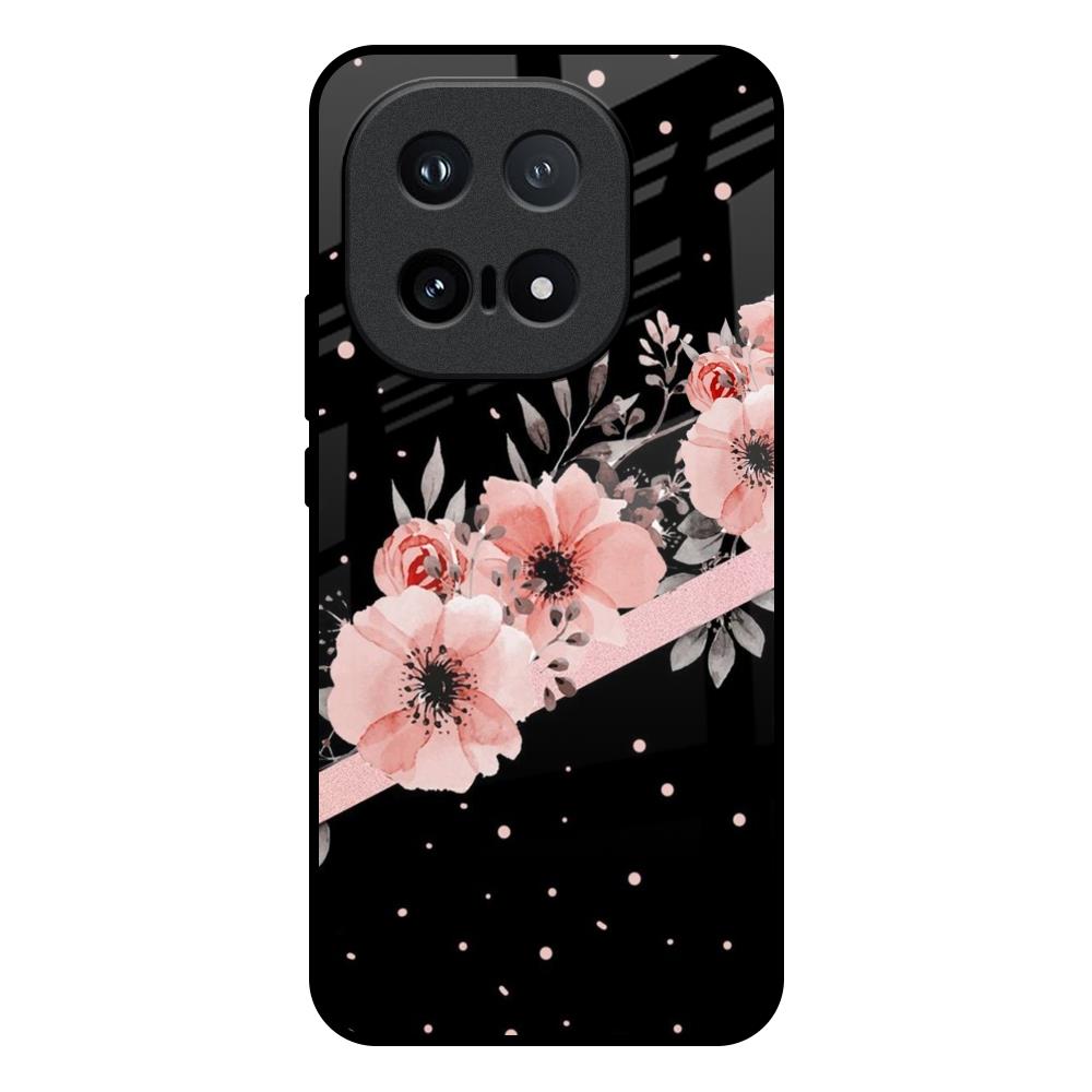 Floral Black Band IQOO 15 5G Glass Back Cover Online