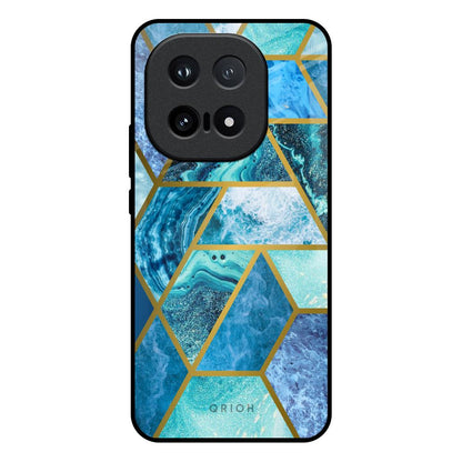 Turquoise Geometrical Marble IQOO 15 5G Glass Back Cover Online