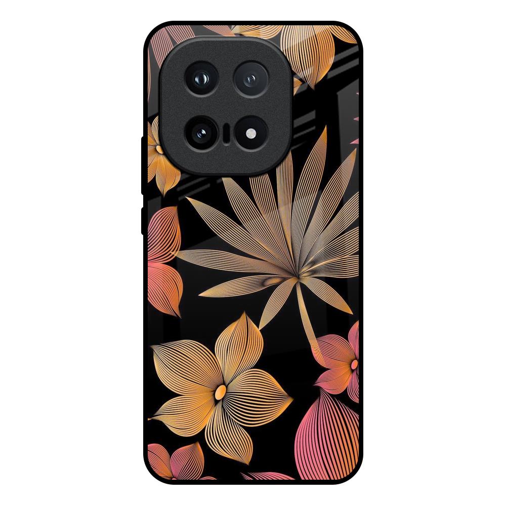 Lines Pattern Flowers IQOO 15 5G Glass Back Cover Online