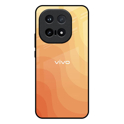 Orange Curve Pattern IQOO 15 5G Glass Back Cover Online