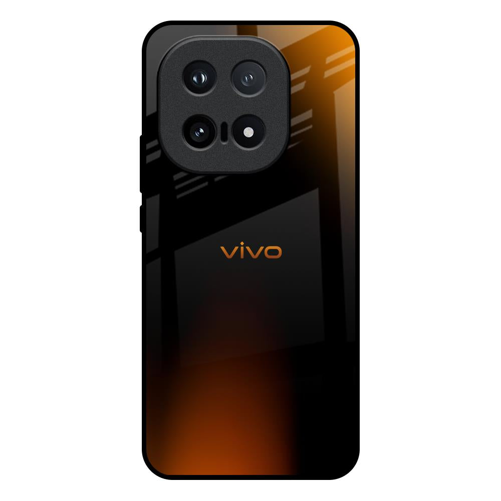 Orange Black Fusion IQOO 15 5G Glass Back Cover Online