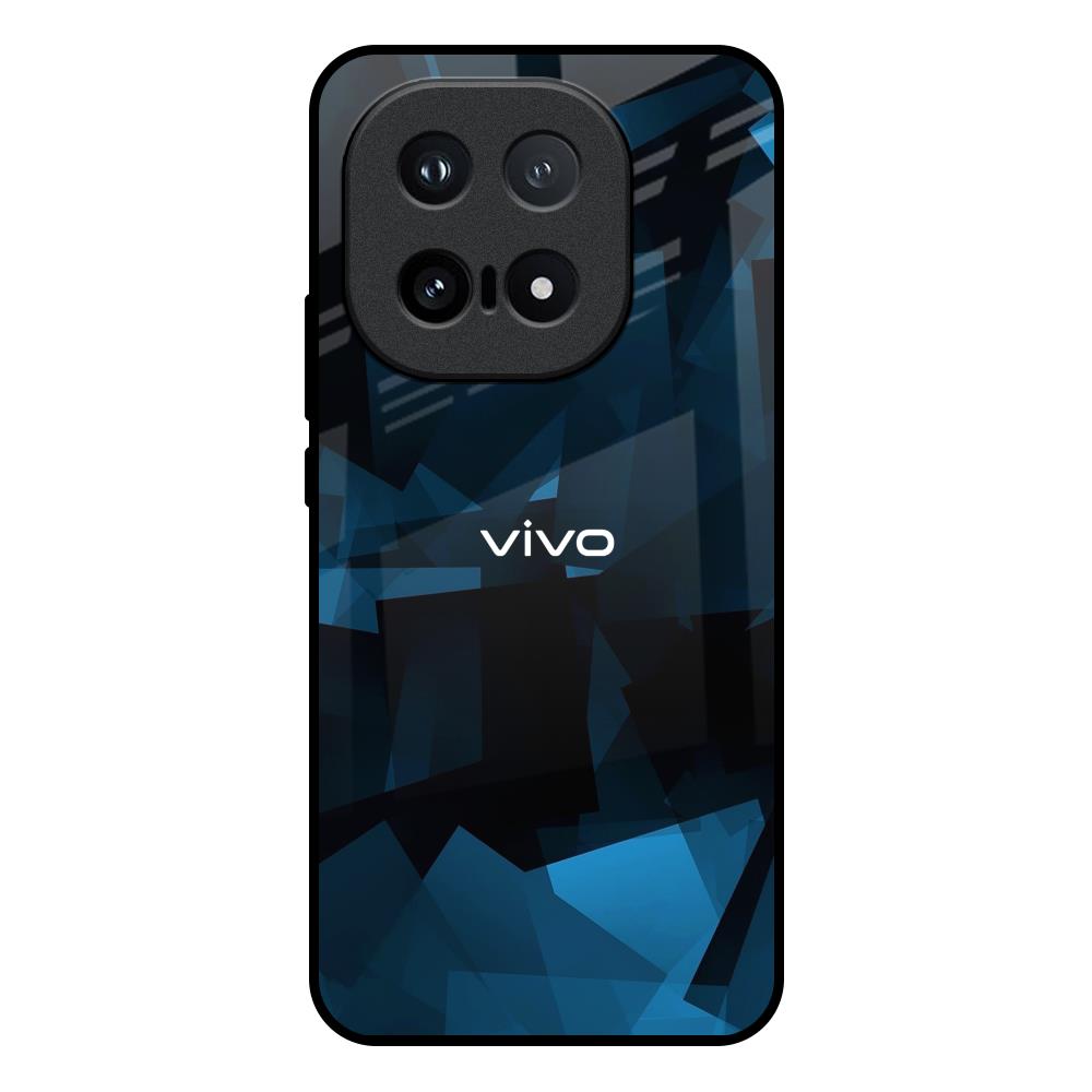 Polygonal Blue Box IQOO 15 5G Glass Back Cover Online