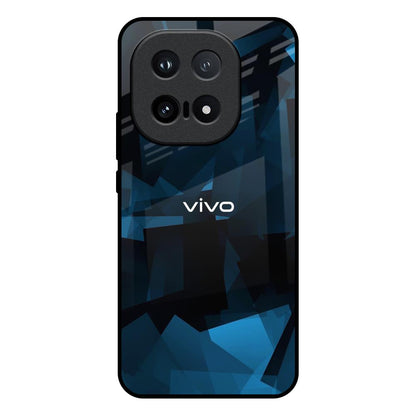 Polygonal Blue Box IQOO 15 5G Glass Back Cover Online