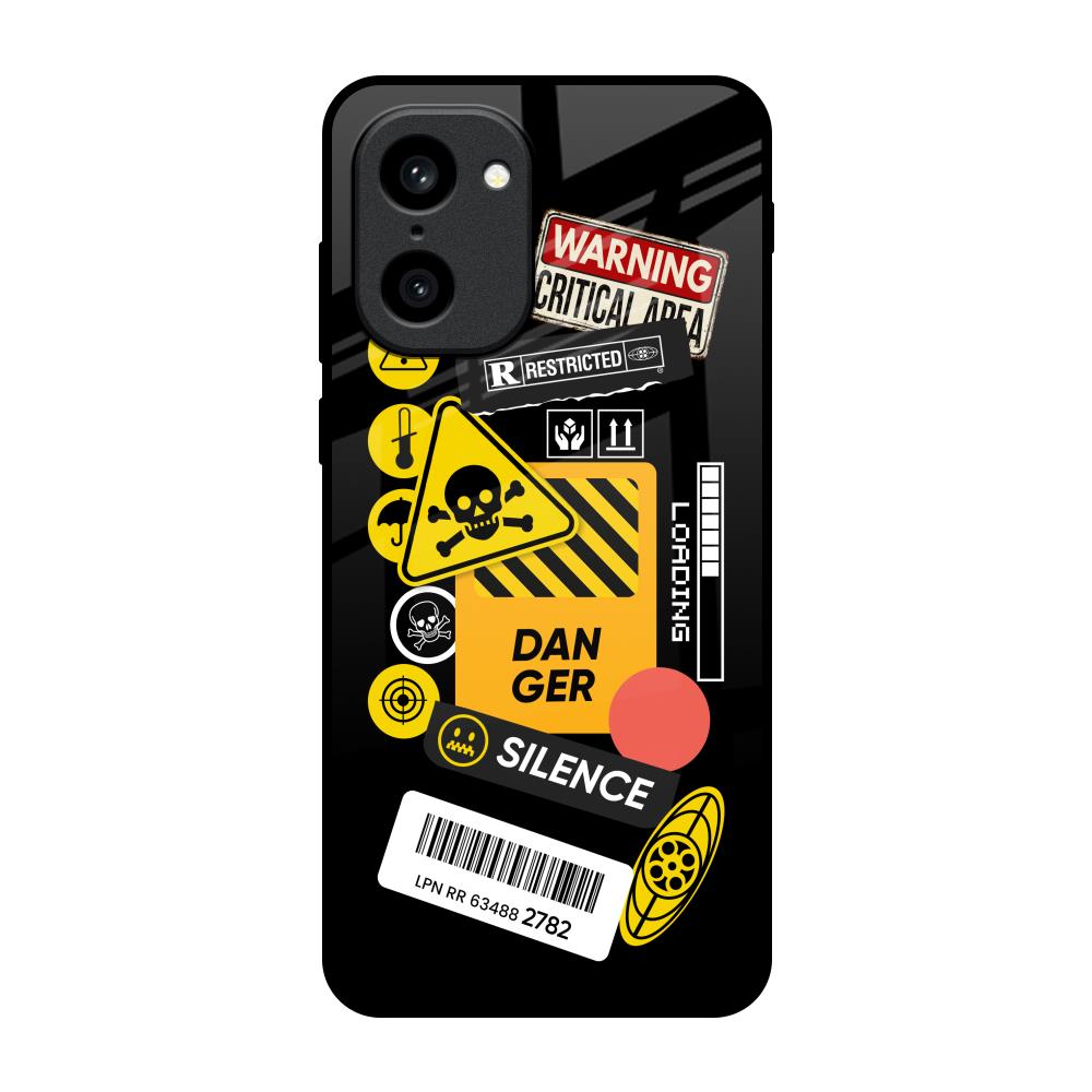 Danger Signs OnePlus 15R 5G Glass Back Cover Online