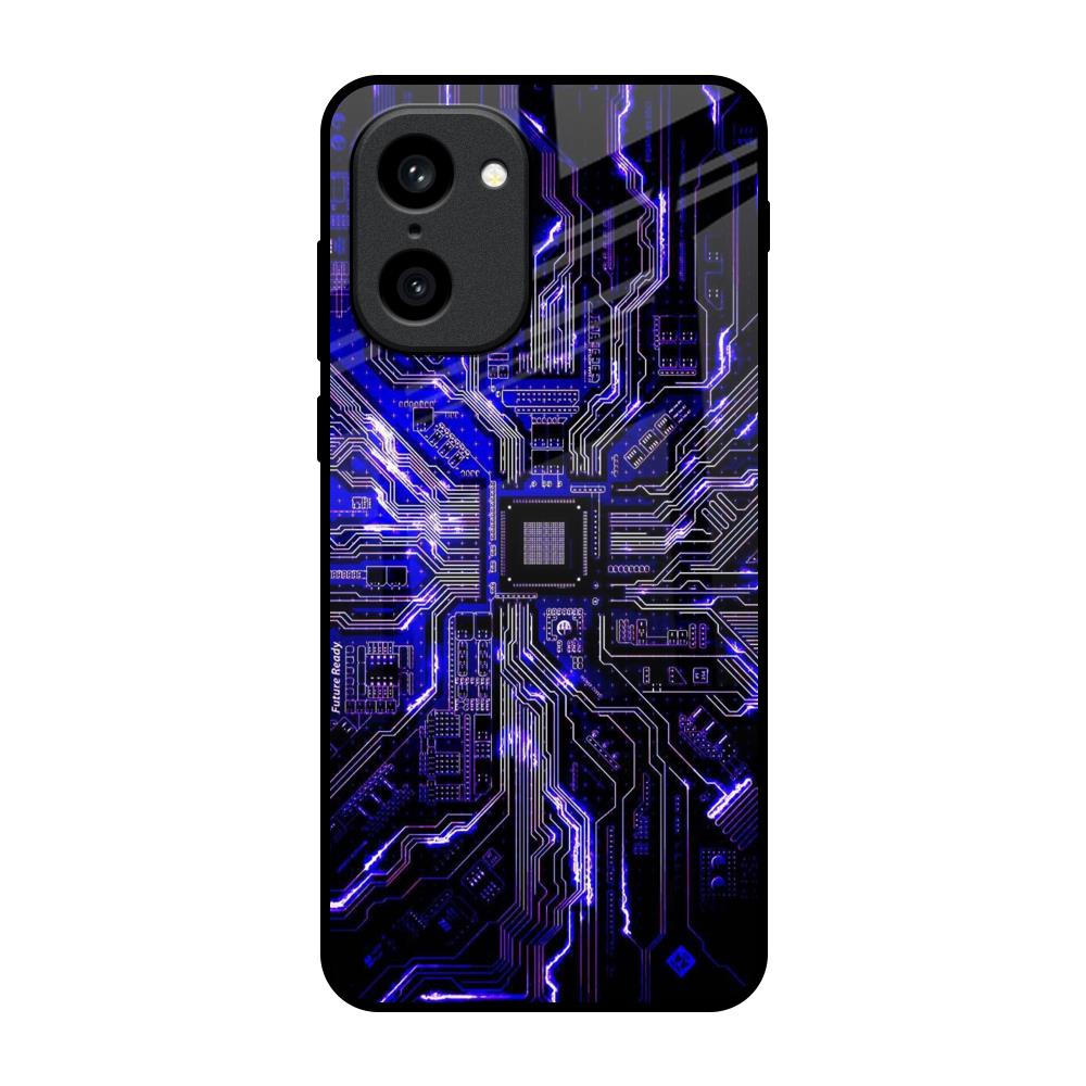 Techno Color Pattern OnePlus 15R 5G Glass Back Cover Online