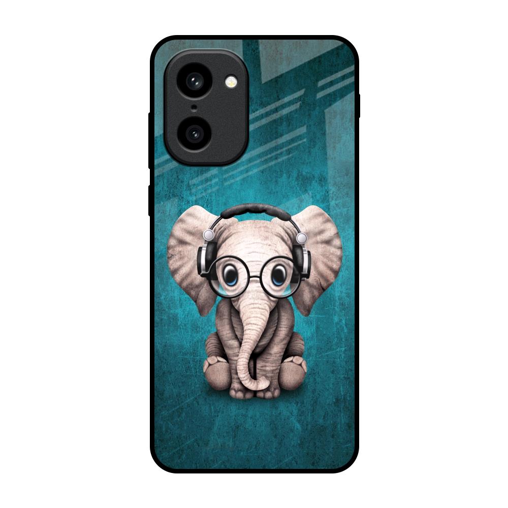 Adorable Baby Elephant OnePlus 15R 5G Glass Back Cover Online