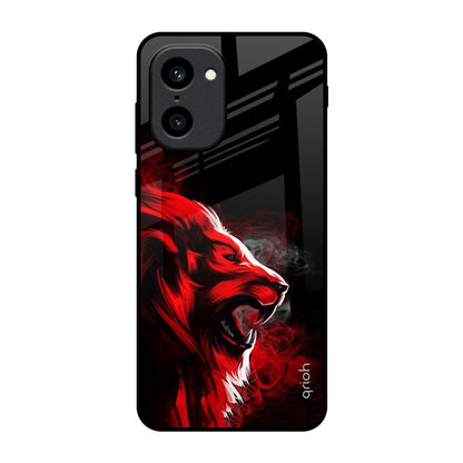 Red Angry Lion OnePlus 15R 5G Glass Back Cover Online