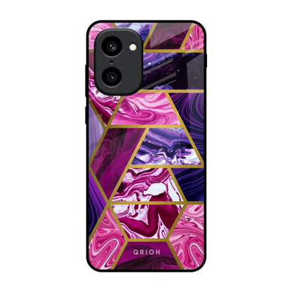 Electroplated Geometric Marble OnePlus 15R 5G Glass Back Cover Online