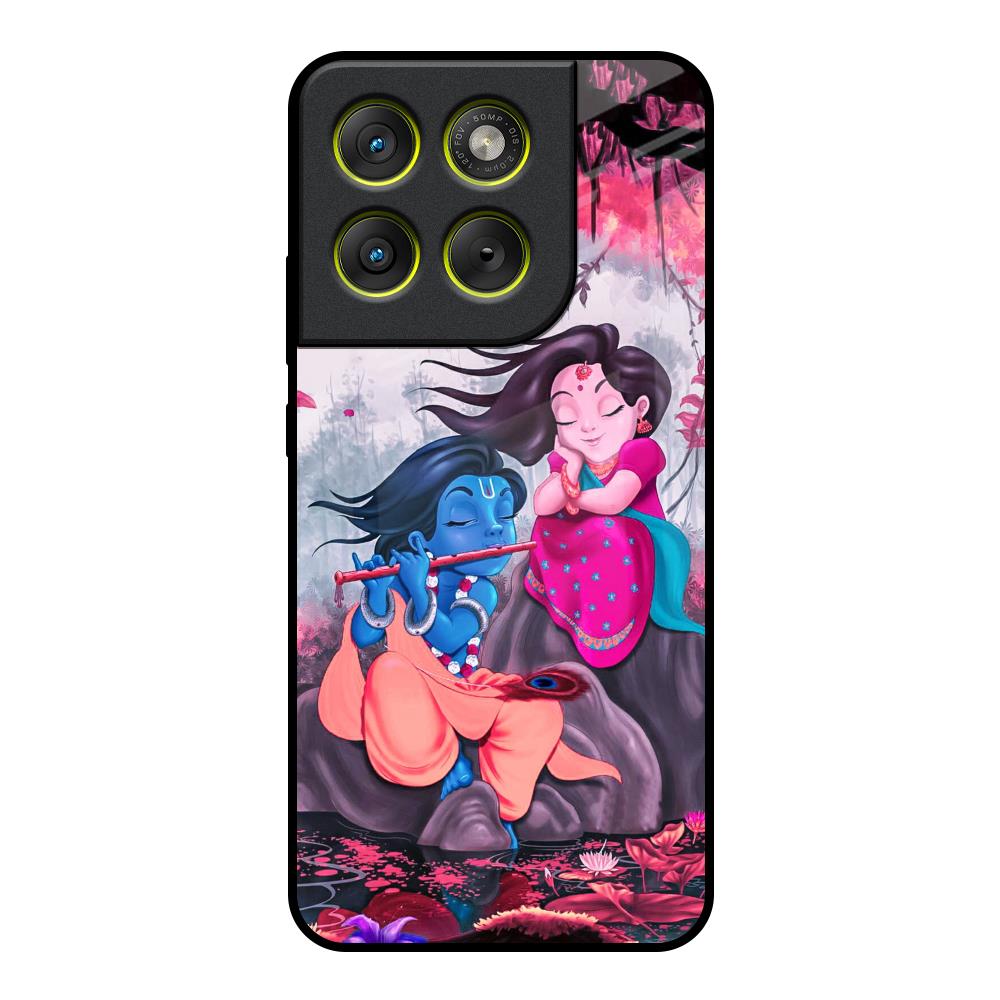 Radha Krishna Art Motorola Edge 70 5G Glass Back Cover Online
