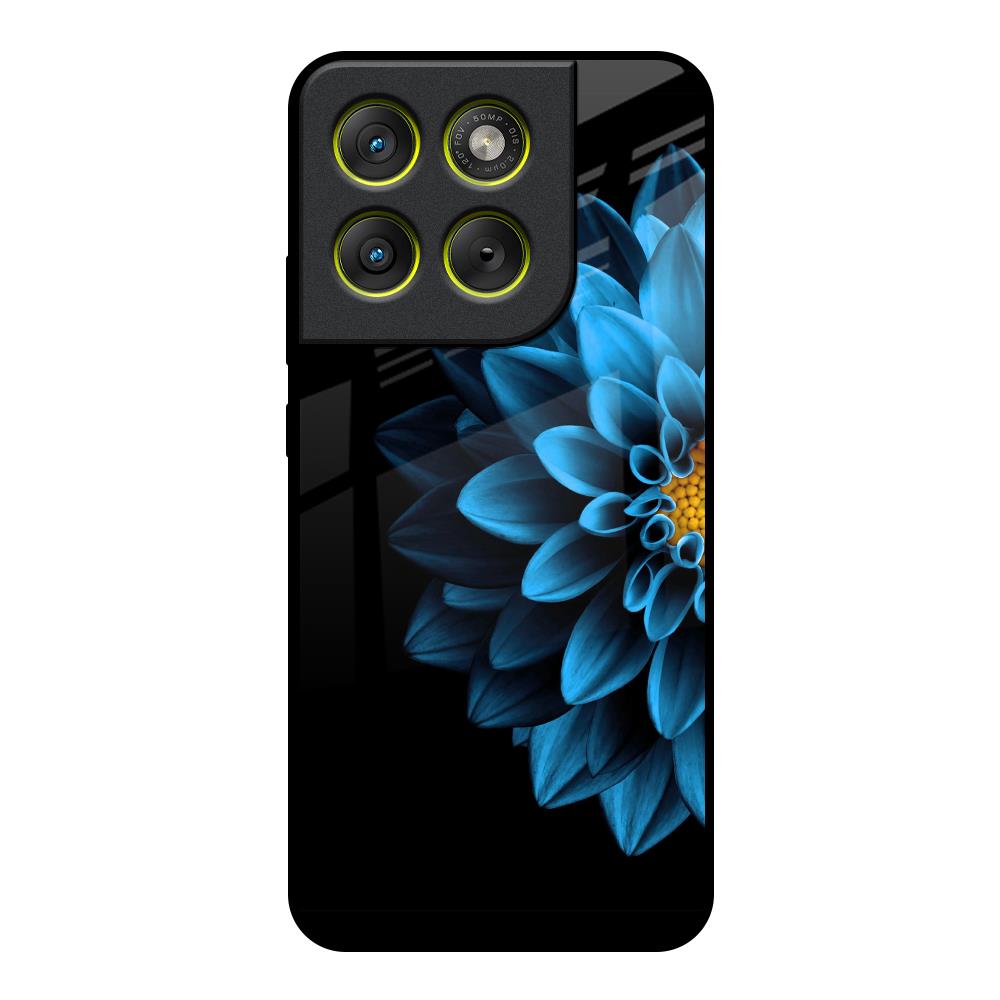 Half Blue Flower Motorola Edge 70 5G Glass Back Cover Online