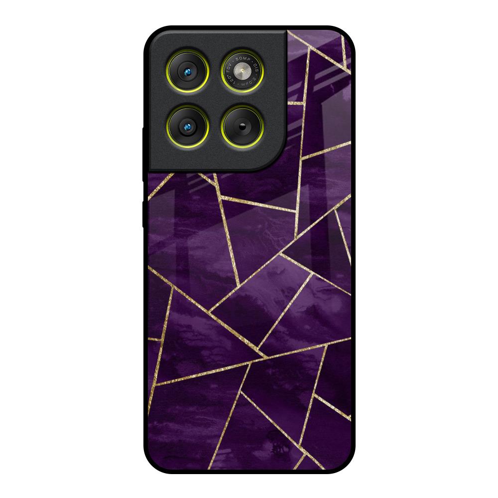 Geometric Purple Motorola Edge 70 5G Glass Back Cover Online