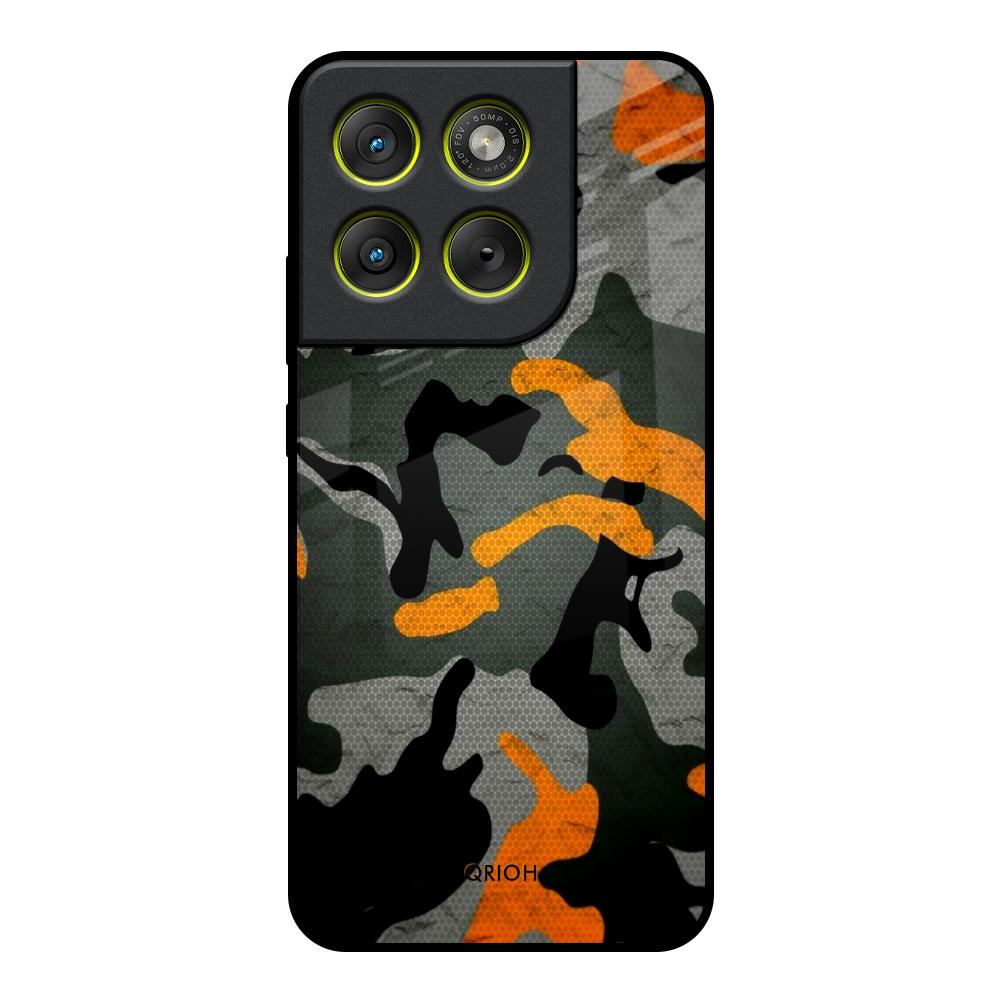 Camouflage Orange Motorola Edge 70 5G Glass Back Cover Online