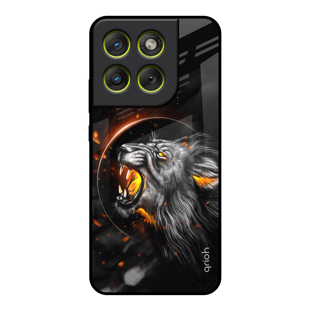 Aggressive Lion Motorola Edge 70 5G Glass Back Cover Online