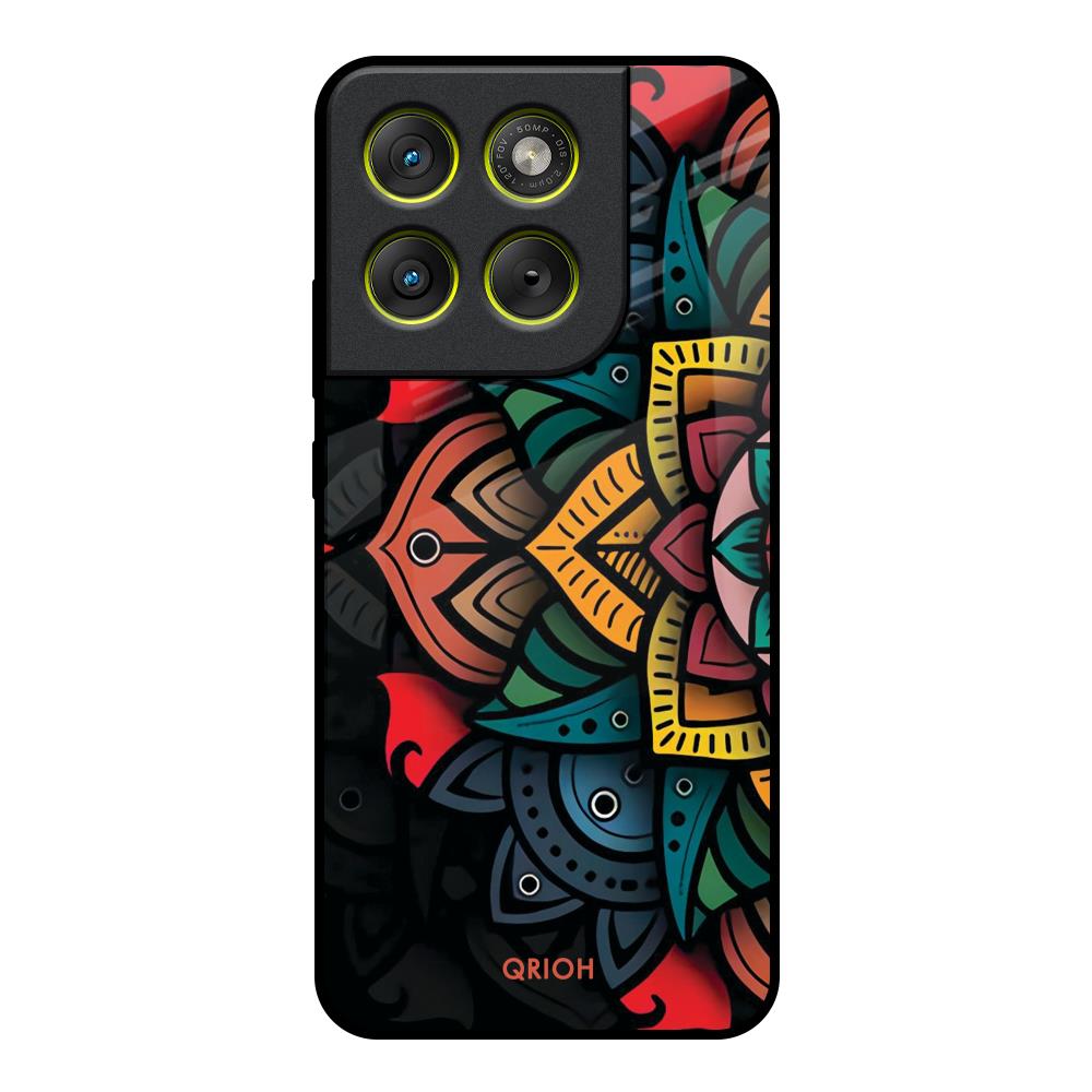 Retro Gorgeous Flower Motorola Edge 70 5G Glass Back Cover Online