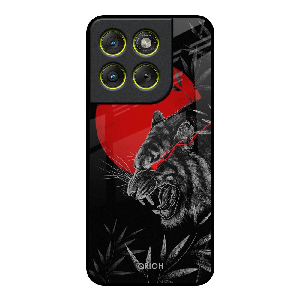 Red Moon Tiger Motorola Edge 70 5G Glass Back Cover Online
