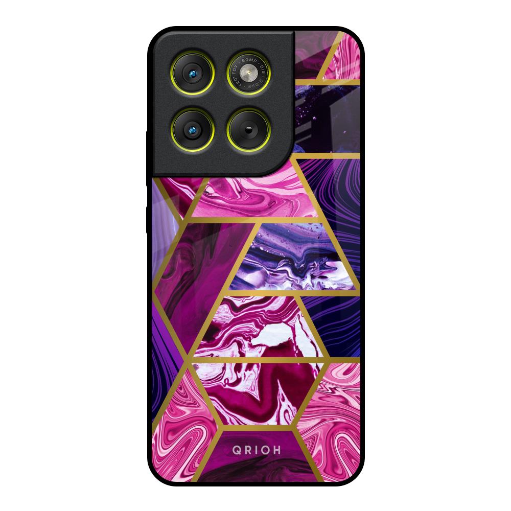 Electroplated Geometric Marble Motorola Edge 70 5G Glass Back Cover Online