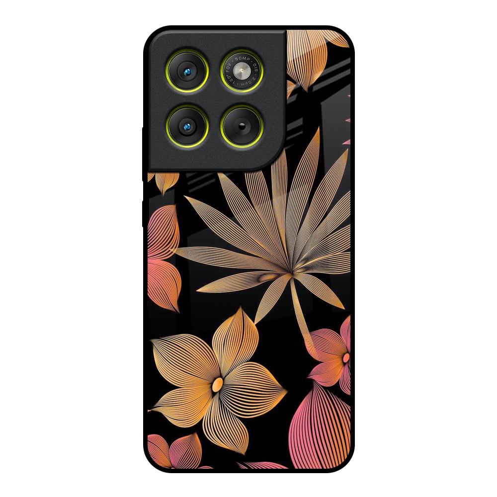 Lines Pattern Flowers Motorola Edge 70 5G Glass Back Cover Online