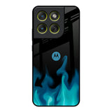 Teal Flames Motorola Edge 70 5G Glass Back Cover Online