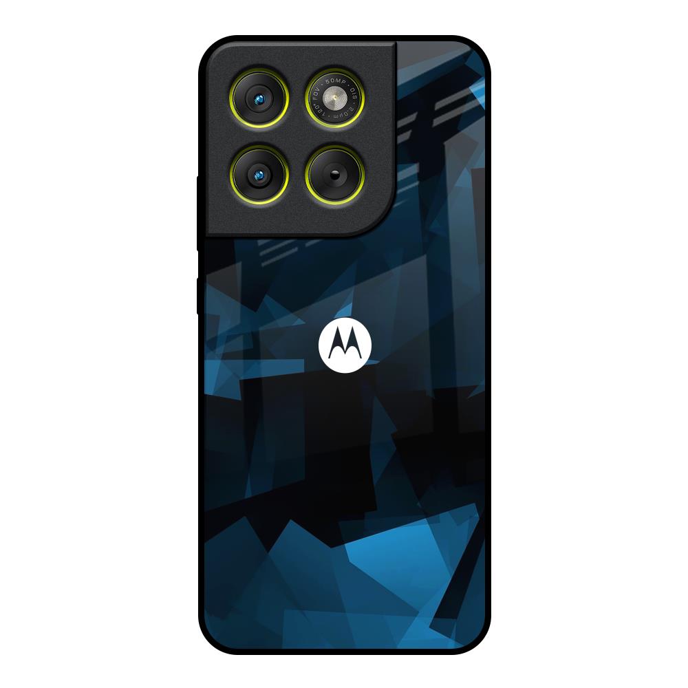 Polygonal Blue Box Motorola Edge 70 5G Glass Back Cover Online