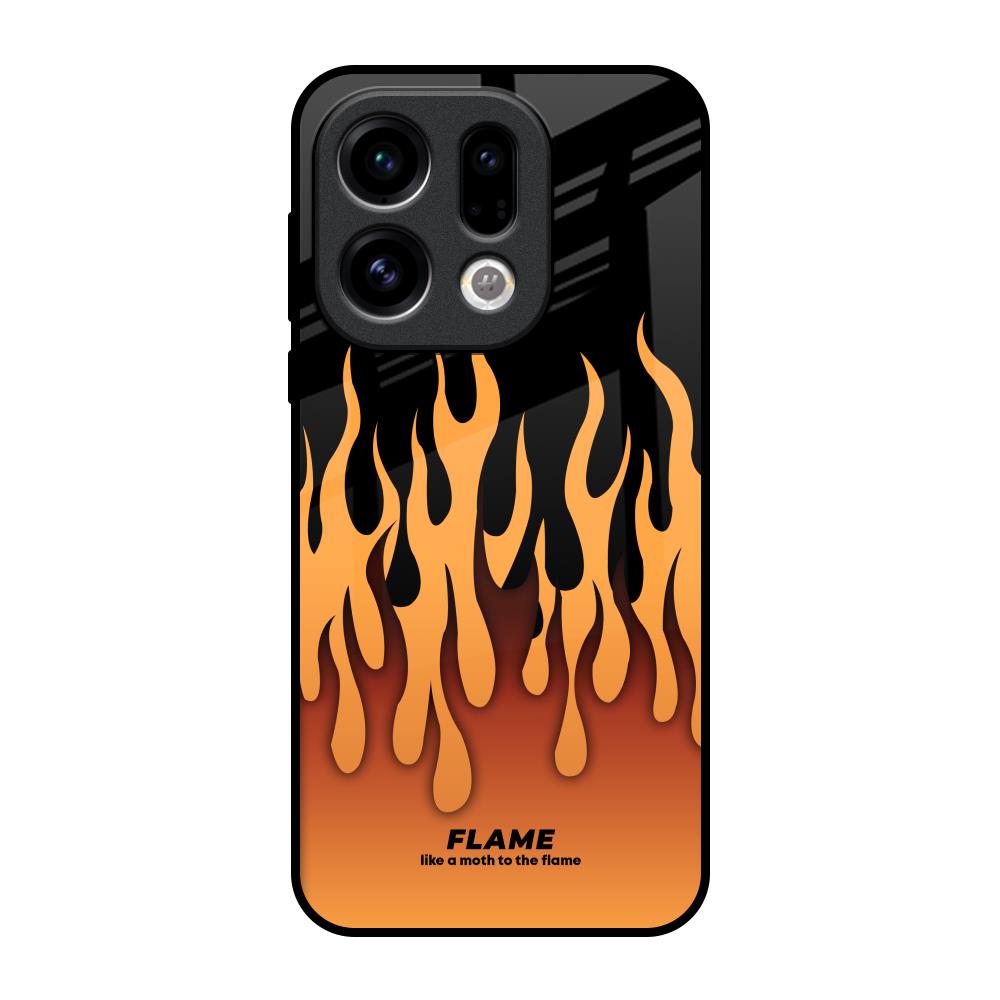 Fire Flame Oppo Find X9 Glass Back Cover Online