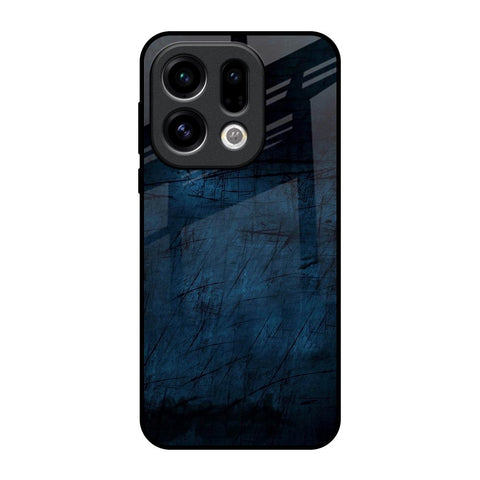 Dark Blue Grunge Oppo Find X9 Glass Back Cover Online