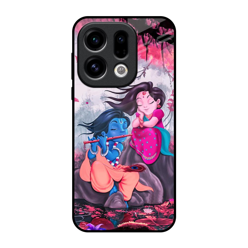 Radha Krishna Art Oppo Find X9 Glass Back Cover Online