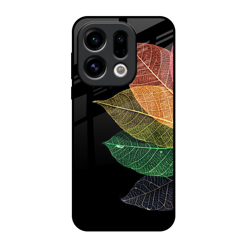 Colorful Leaves Oppo Find X9 Glass Back Cover Online