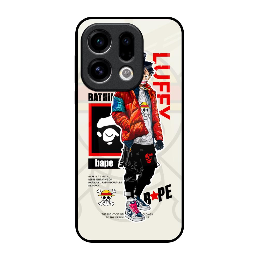 Bape Luffy Oppo Find X9 Glass Back Cover Online