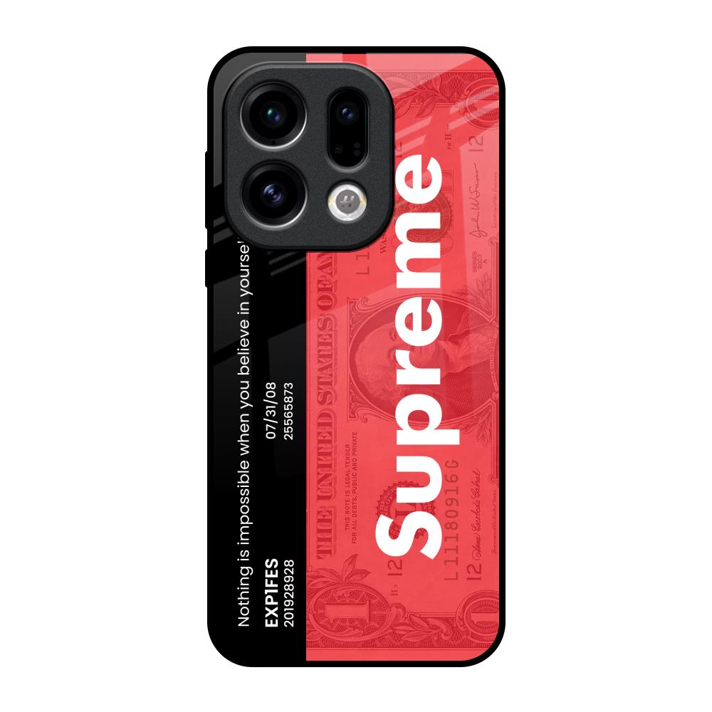 Supreme Ticket Oppo Find X9 Glass Back Cover Online
