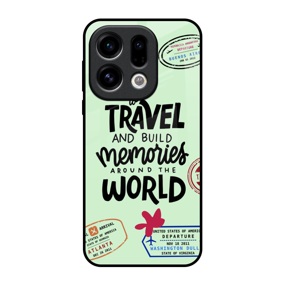 Travel Stamps Oppo Find X9 Glass Back Cover Online