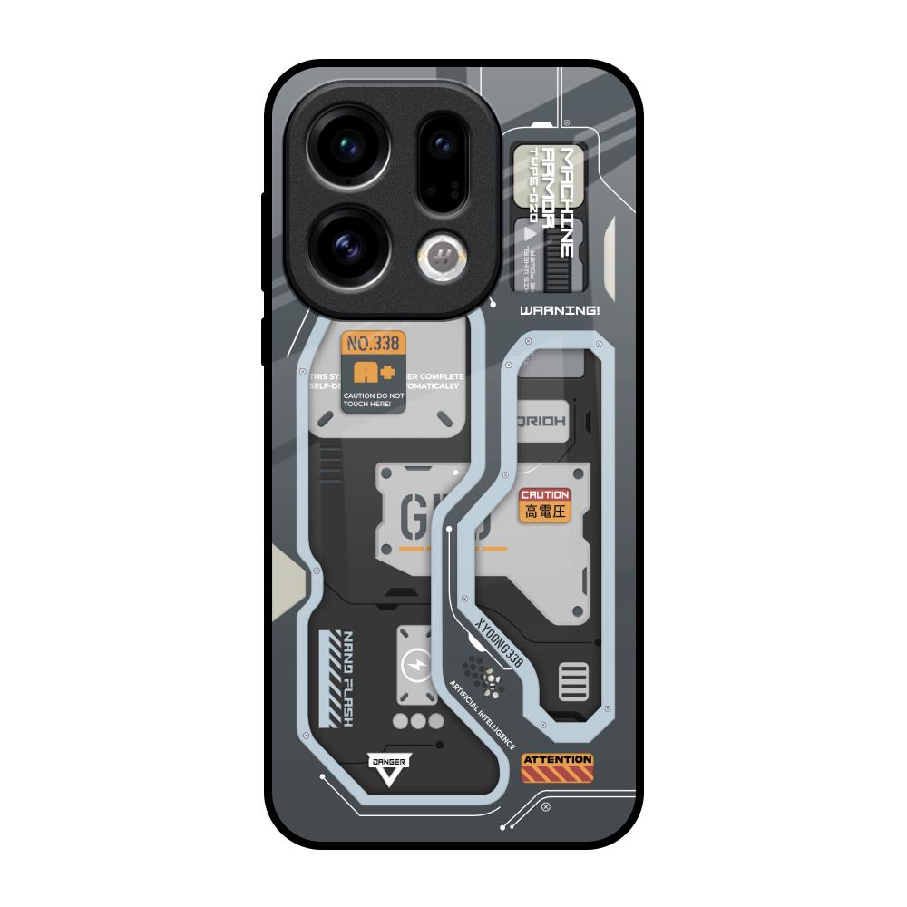 Retro Futuristic Oppo Find X9 Glass Back Cover Online