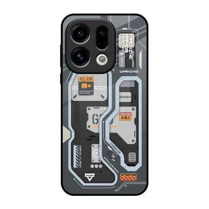 Retro Futuristic Oppo Find X9 Glass Back Cover Online