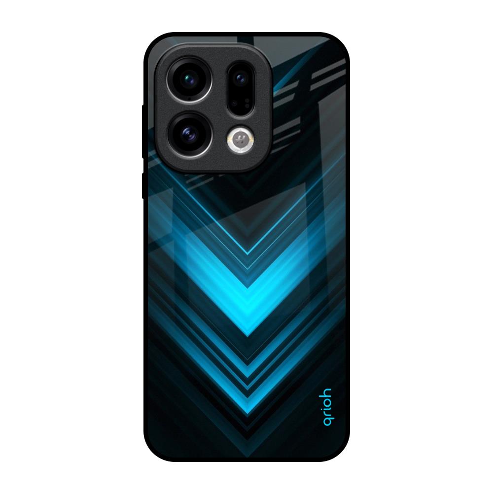 Vertical Blue Arrow Oppo Find X9 Glass Back Cover Online