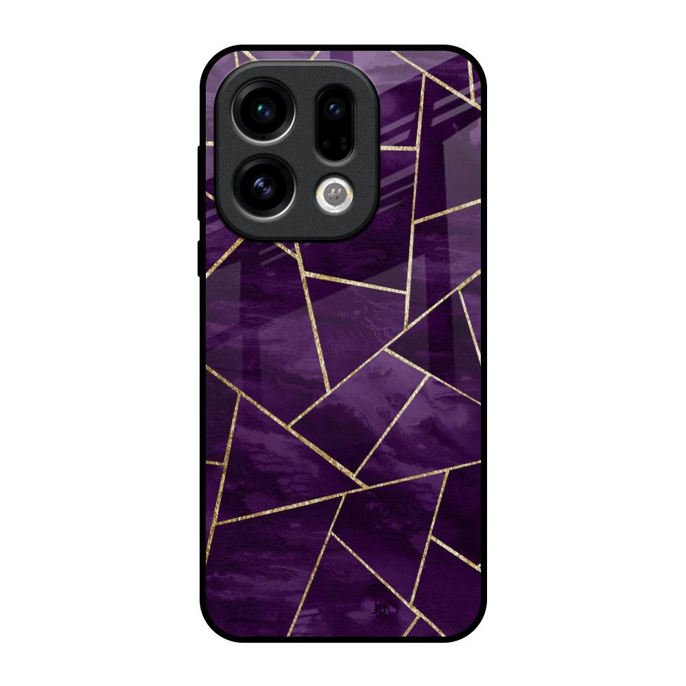 Geometric Purple Oppo Find X9 Glass Back Cover Online