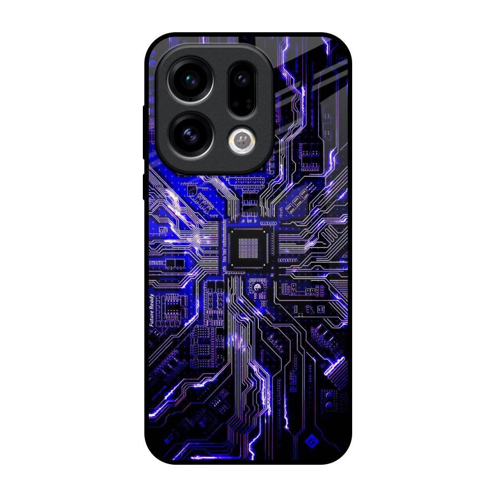 Techno Color Pattern Oppo Find X9 Glass Back Cover Online