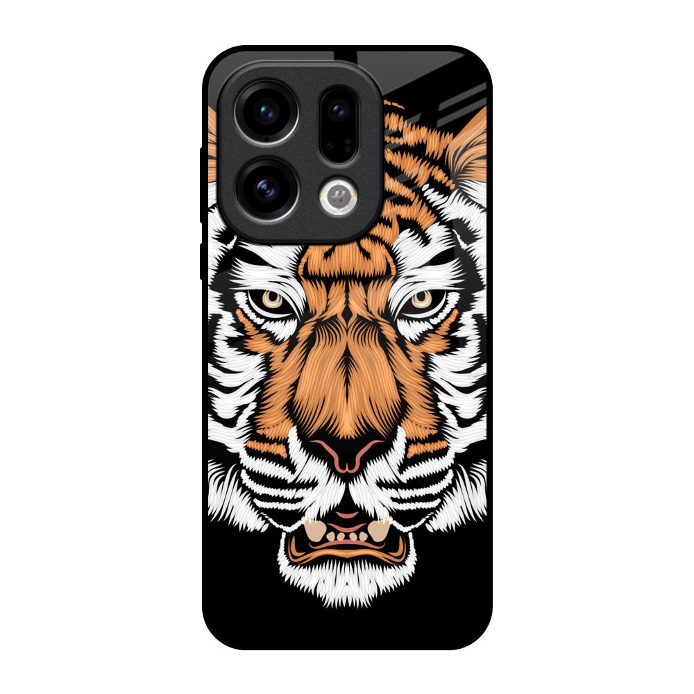 Angry Tiger Oppo Find X9 Glass Back Cover Online