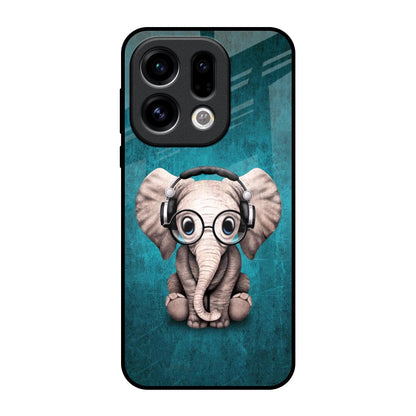 Adorable Baby Elephant Oppo Find X9 Glass Back Cover Online