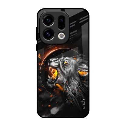 Aggressive Lion Oppo Find X9 Glass Back Cover Online