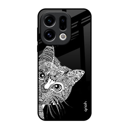 Kitten Mandala Oppo Find X9 Glass Back Cover Online