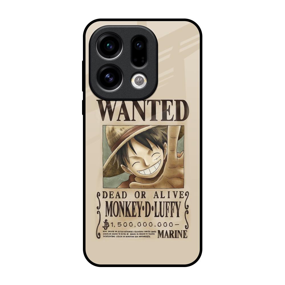 Luffy Wanted Oppo Find X9 Glass Back Cover Online