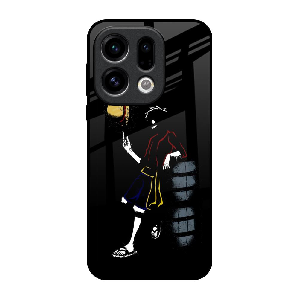 Luffy Line Art Oppo Find X9 Glass Back Cover Online