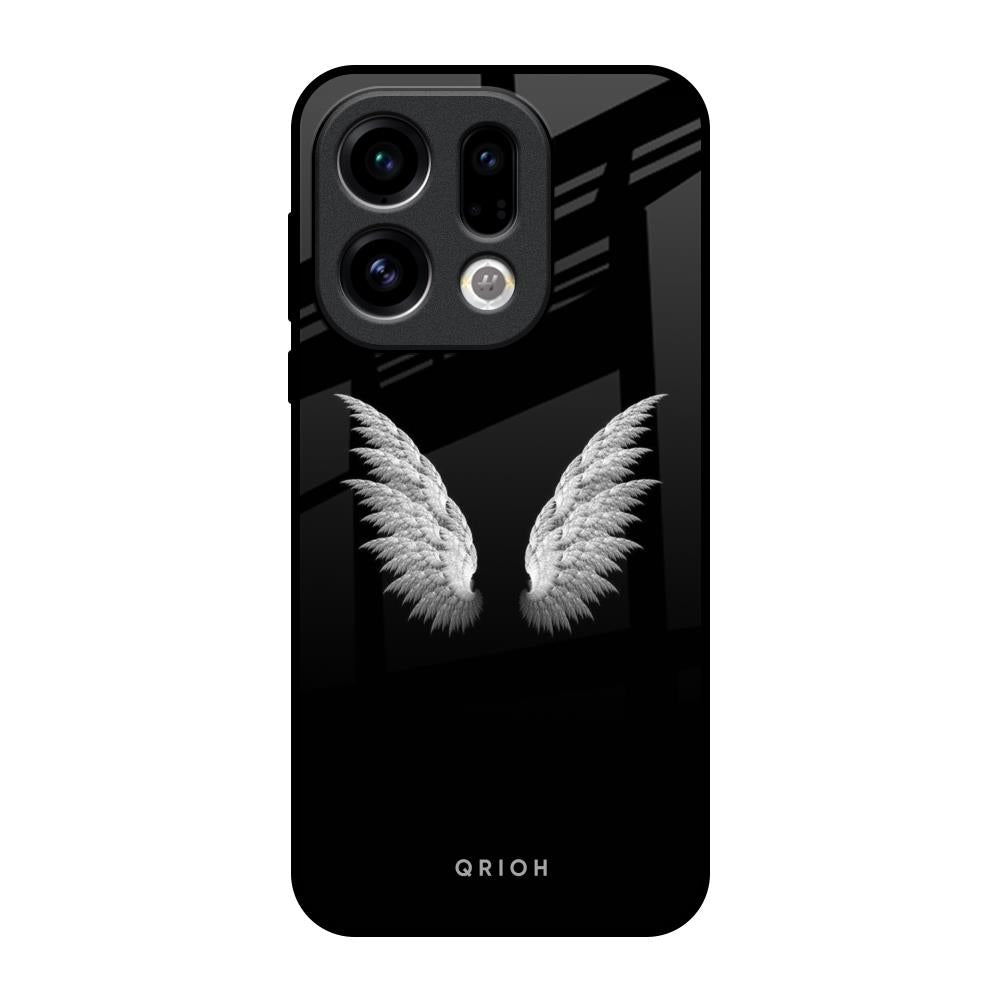 White Angel Wings Oppo Find X9 Glass Back Cover Online